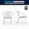 Flash Furniture Square Table Set, 27.5 W, 27.5 L, 27.5 H, Aluminum, Plastic, Stainless Steel, Grey TLH-ALUM-28SQ-017BCHR4-GG - alternate 8